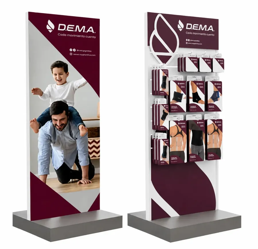 Exhibidor DEMA en punto de venta 2
